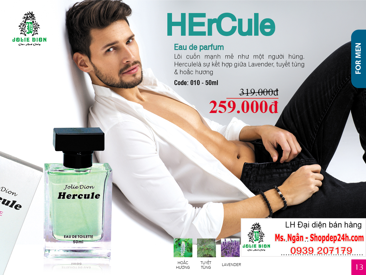 [Jolie Dion] Nước hoa nam Hercule Homme EDP 50ml