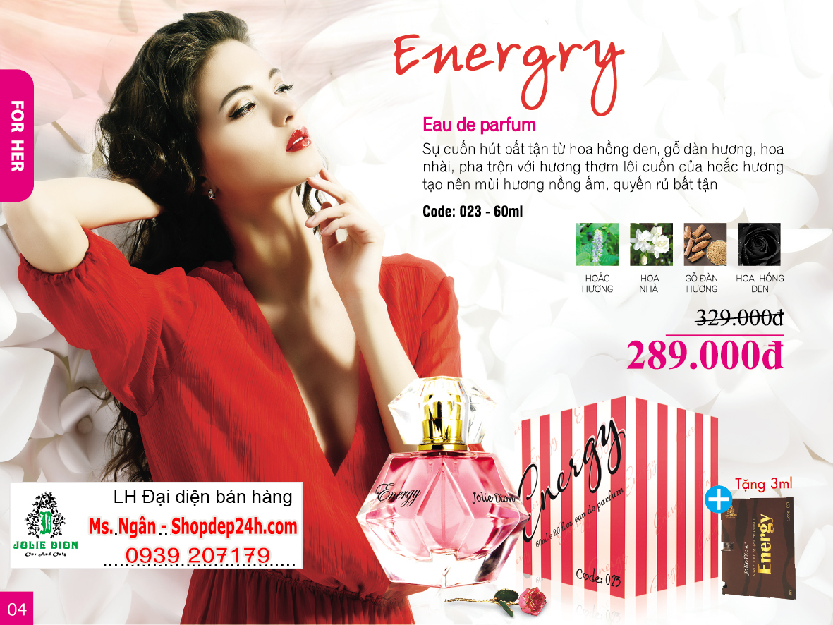 [Jolie Dion] Nước hoa nữ Energy EDP 60ml