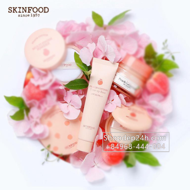 [Skinfood] Kem lót Skinfood đào Peach Cotton Tone Up Base 40ml