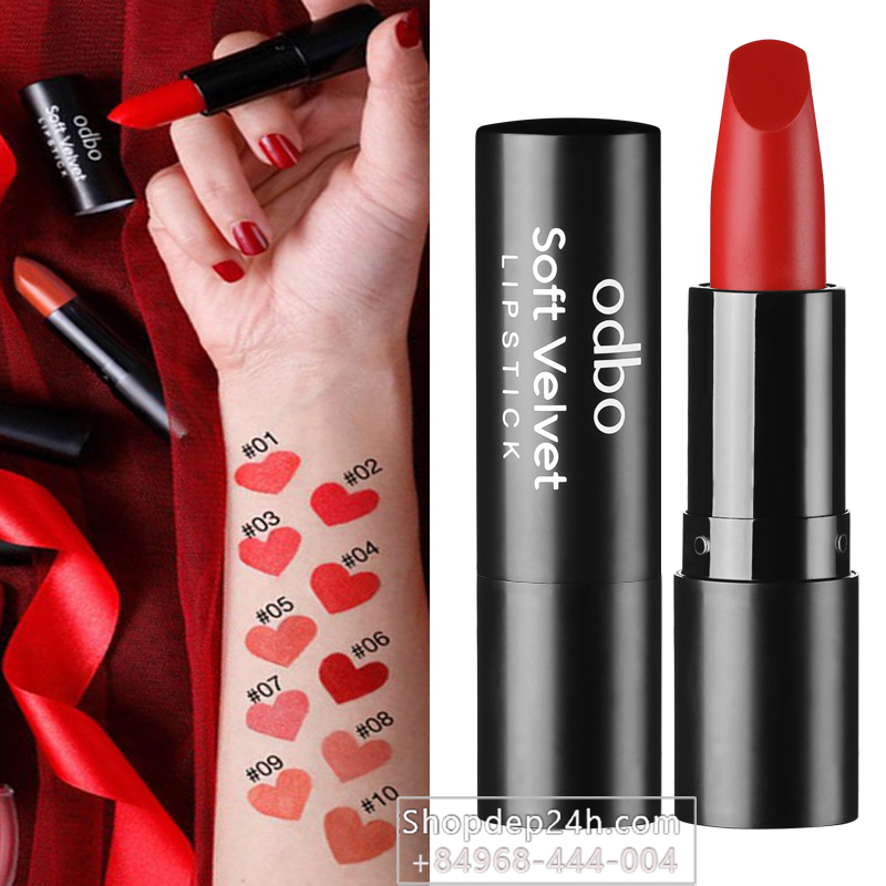 [Odbo] Son thỏi lì Odbo Soft Velvet lipstick Thái Lan
