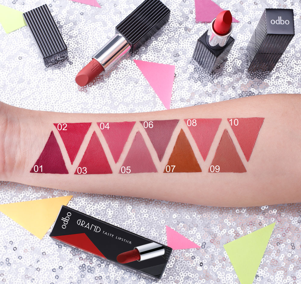 [Odbo] Son thỏi lì Odbo Grand Taste lipstick Thái Lan new 2018