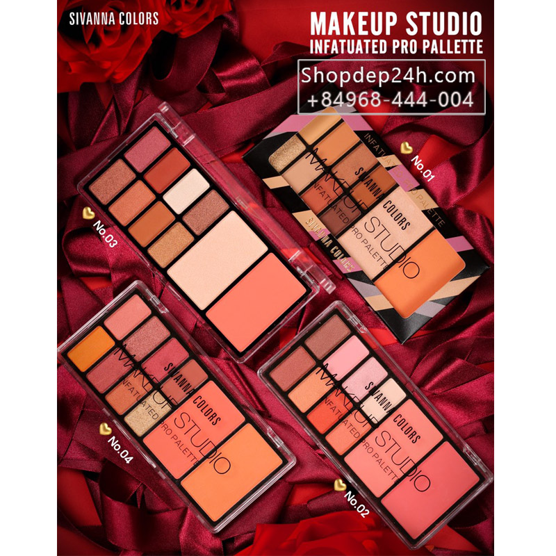 [Sivanna] Phấn mắt và phấn má hồng, phấn bắt sáng 3in1 HF5001